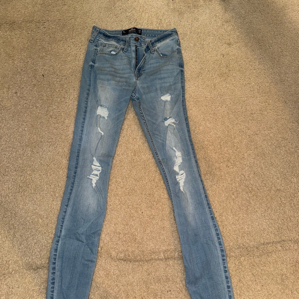 Distressed Blue Jeans